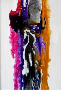 Xandria Noir, Momentary Insanity I, 24 x 36 Inch, Acrylic on Canvas, Abstract Painting, AC-XA-016(EXB-03)